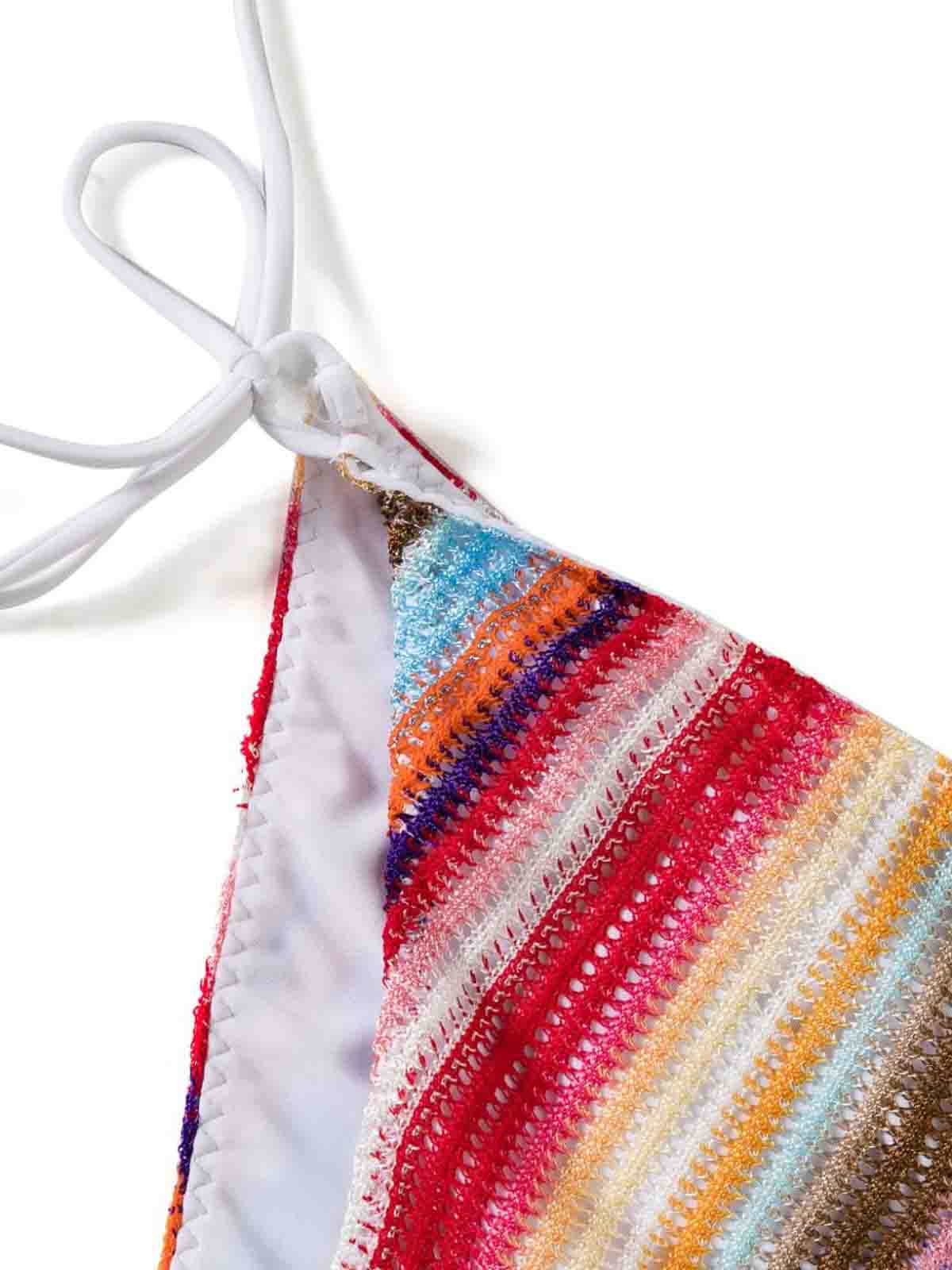 Shop Missoni Striped Bikini Set In Multicolour