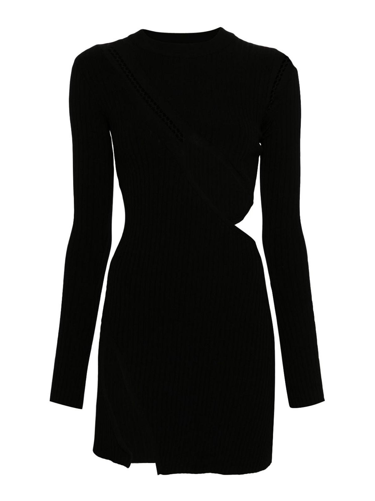 Shop Attico Dress Cut Out Details In Black