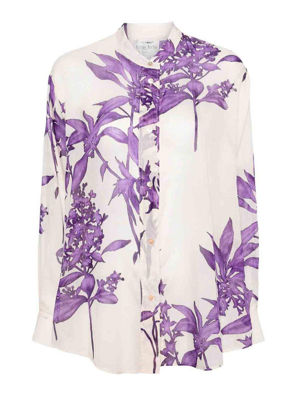 Shop Forte Forte Floral Print Shirt In Multicolour