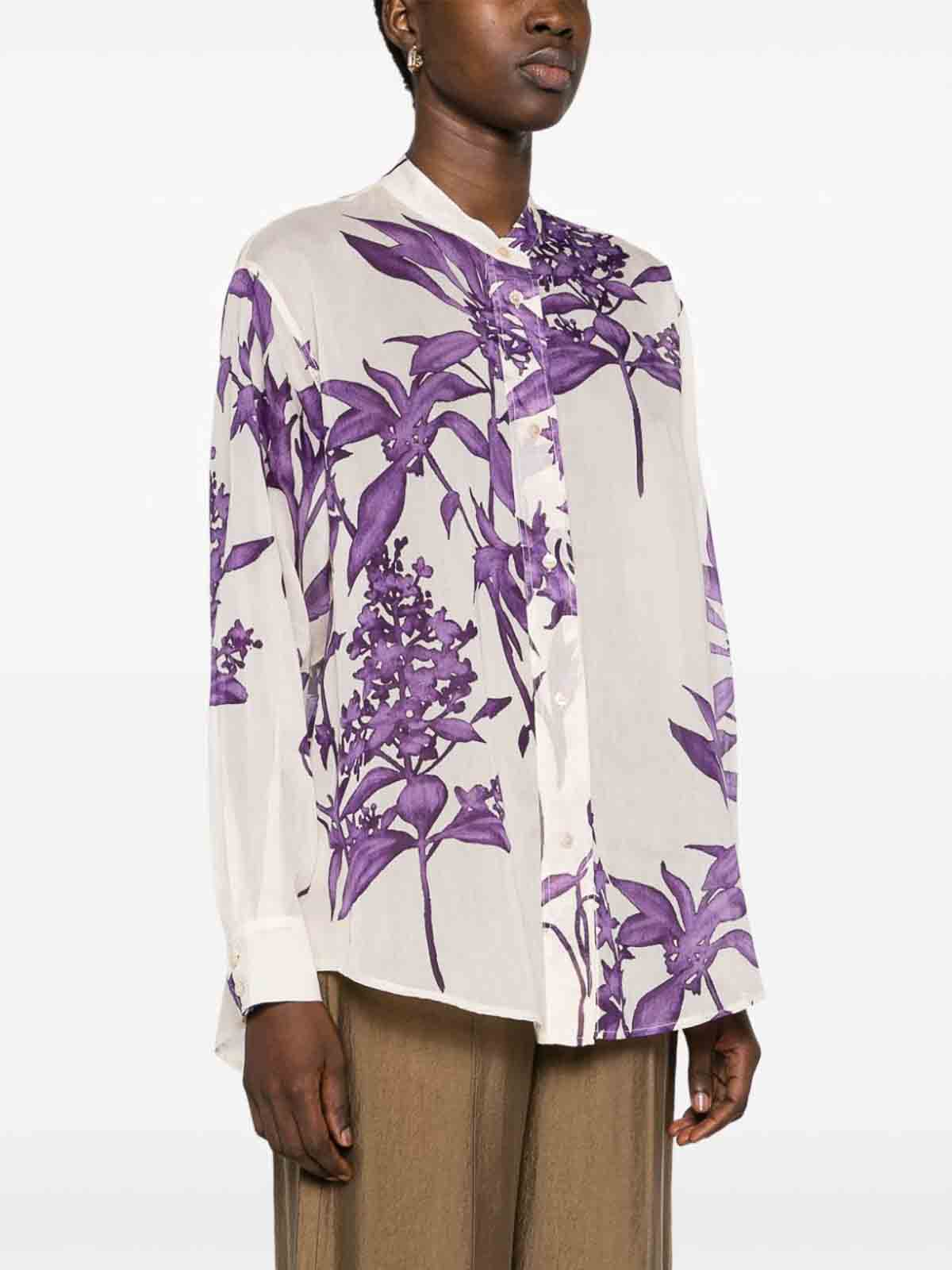 Shop Forte Forte Floral Print Shirt In Multicolour