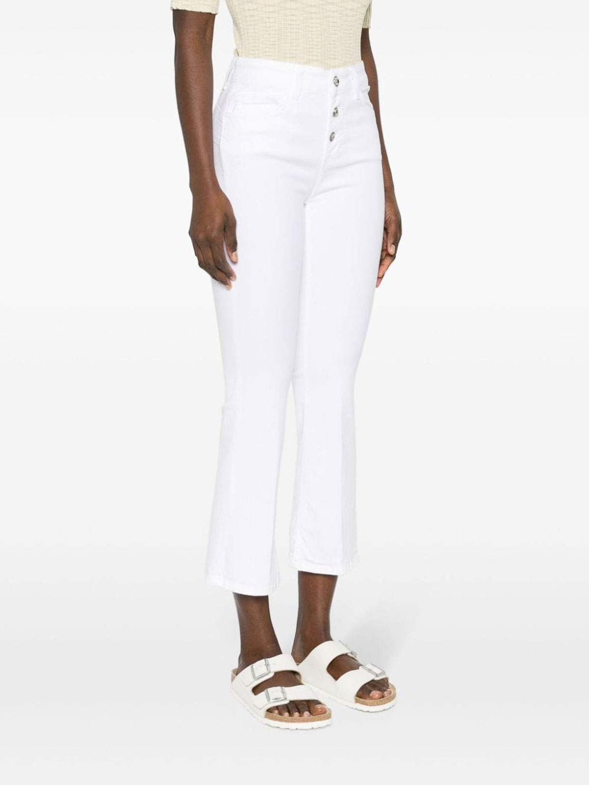 Shop Liu •jo Mid-rise Jeans In White