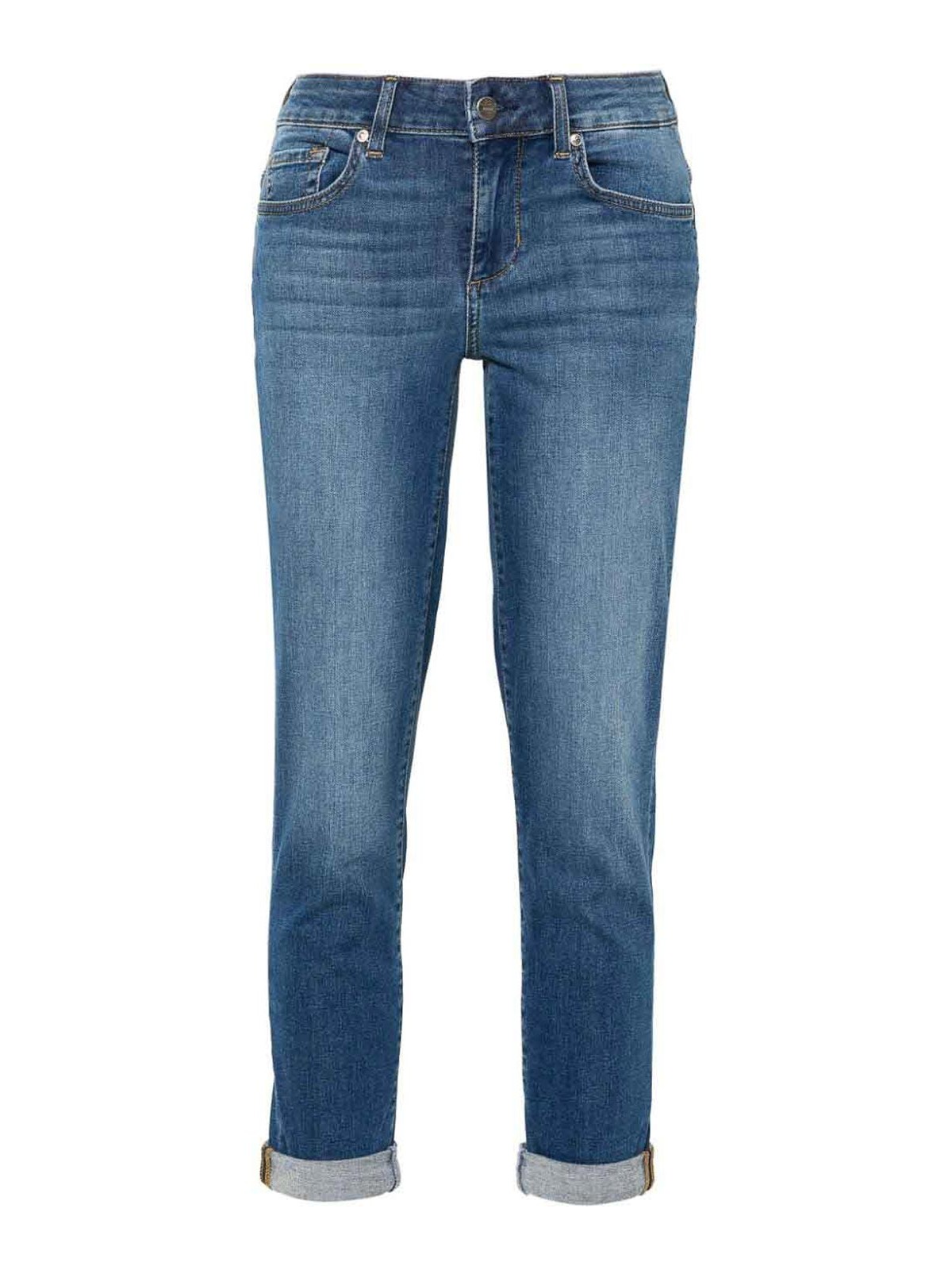 Shop Liu •jo Jeans With Rhinestone Detail In Blue