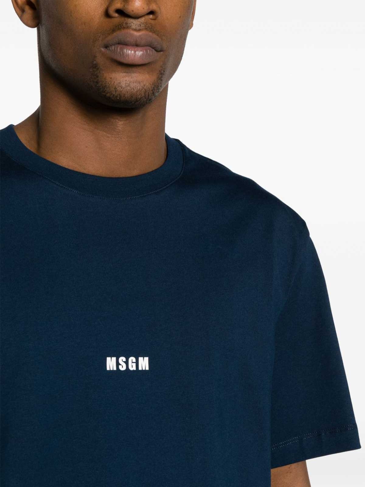 Shop Msgm Camiseta - Azul In Blue