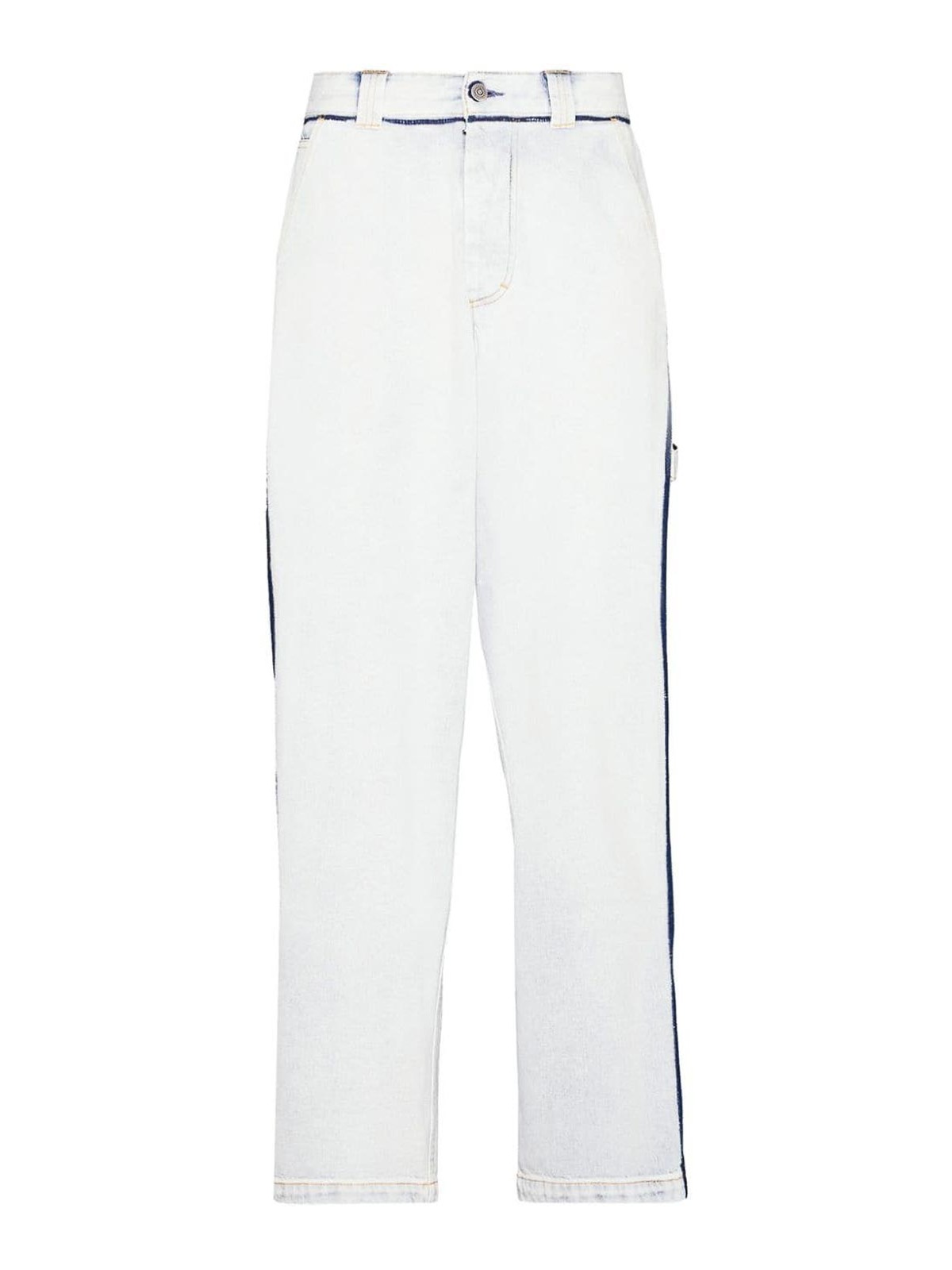 Shop Maison Margiela Denim Jeans In White