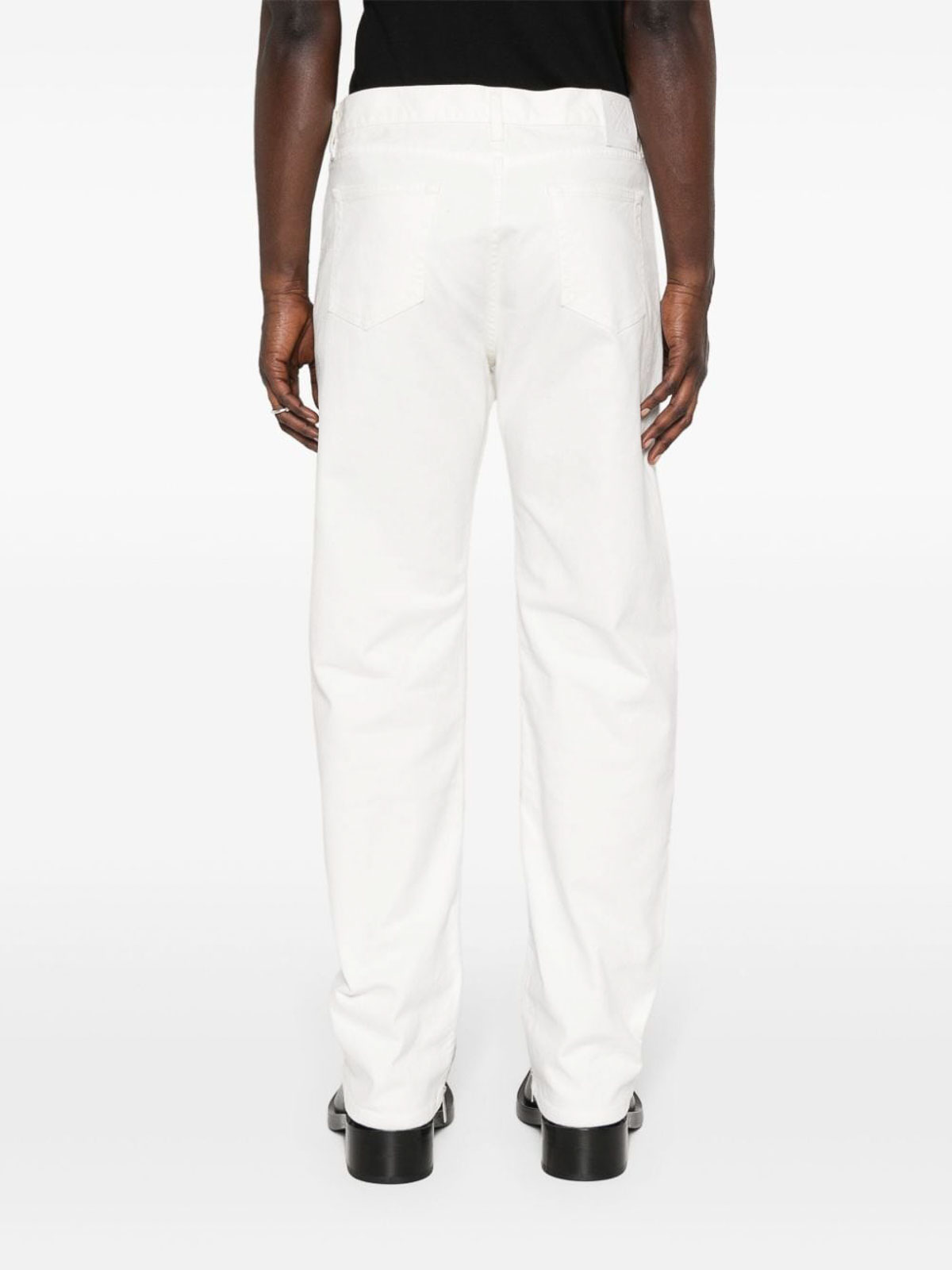 Shop Off-white Straight Leg Jeans In White