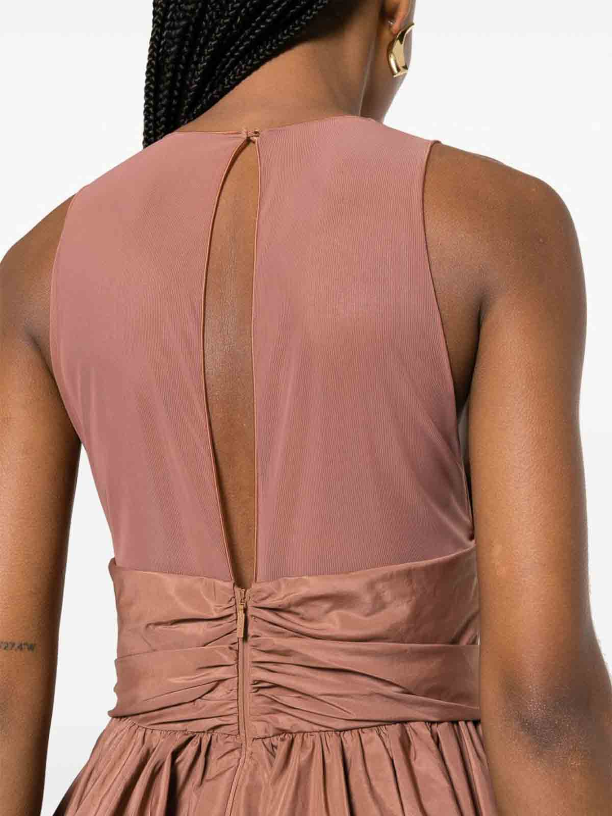 Shop Pinko V-neck Dress In Nude & Neutrals