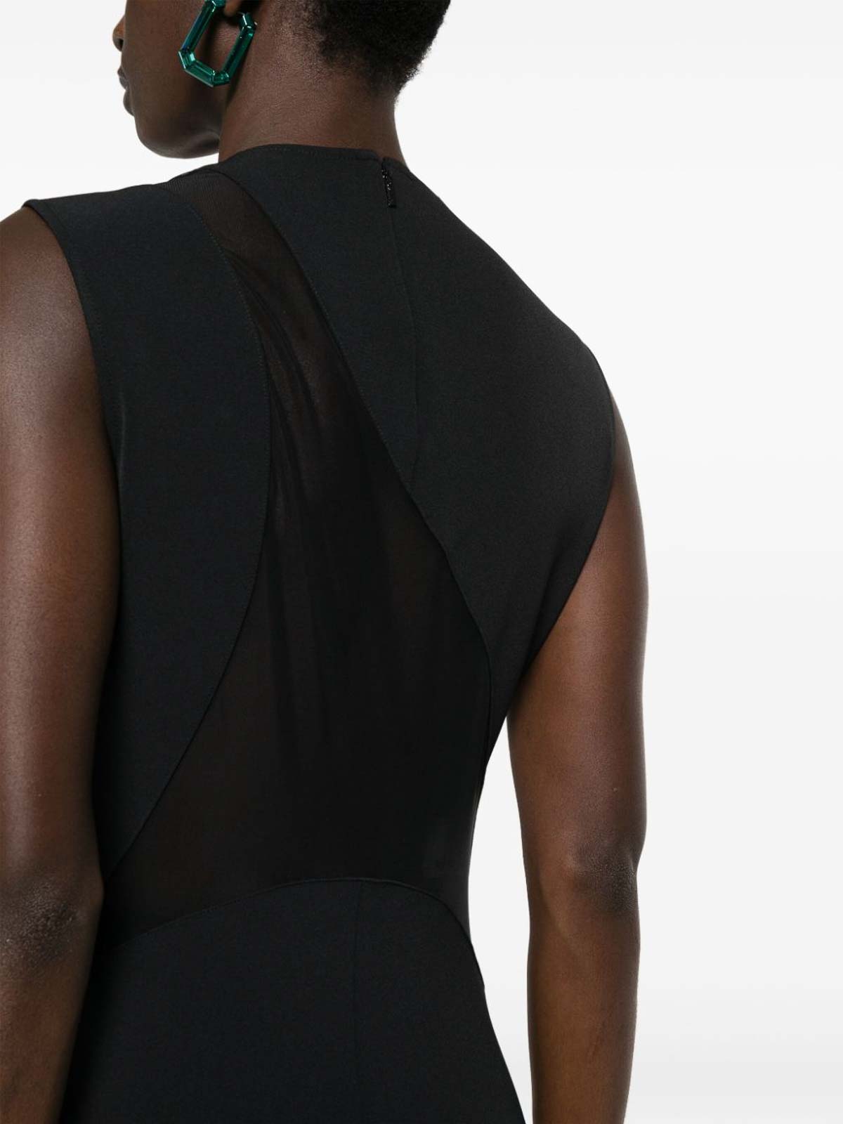 Shop Pinko Semi-transparent Dress In Black