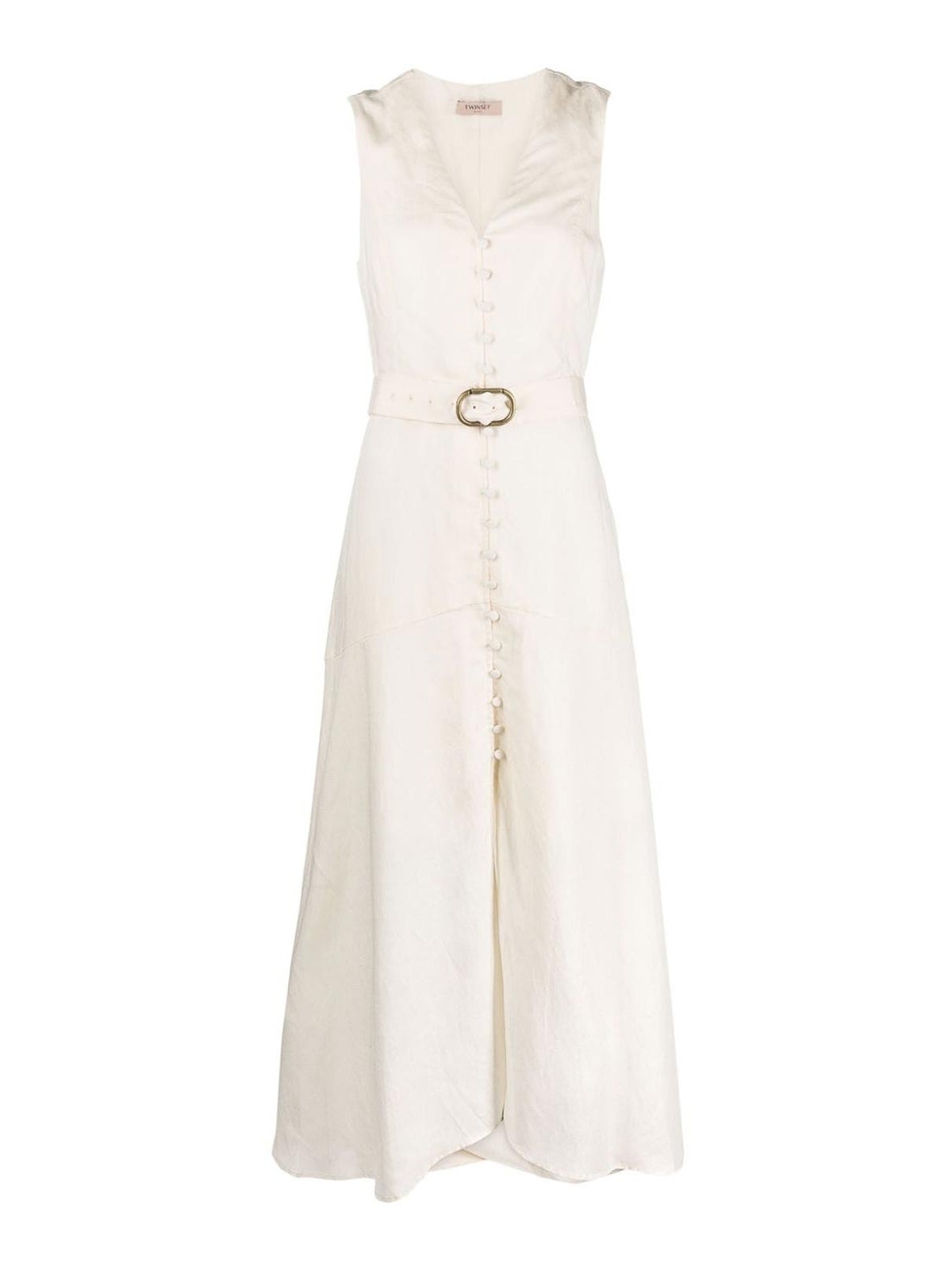 Shop Twinset Vestido Largo - Blanco In White