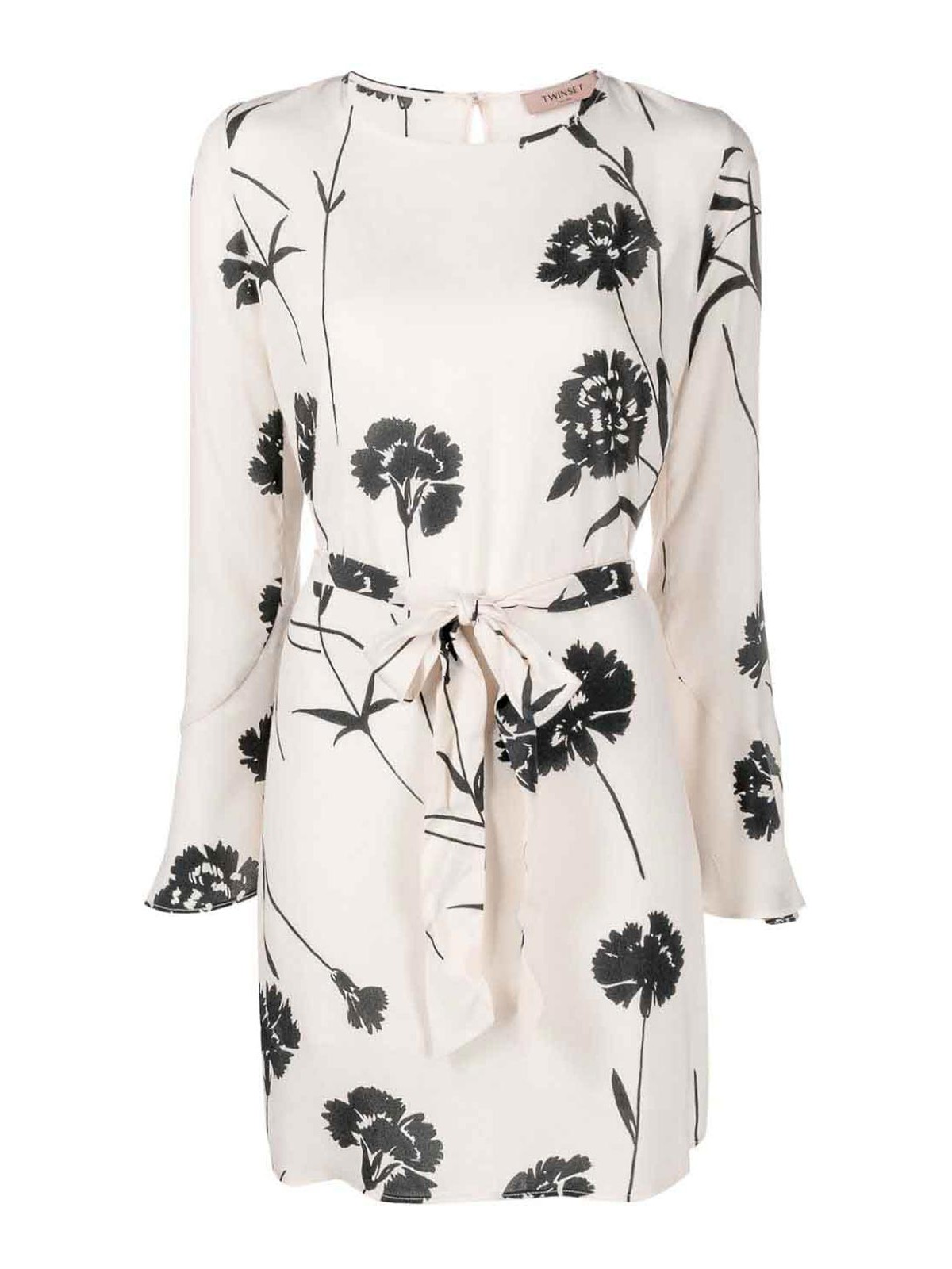 Shop Twinset Floral Dress In White