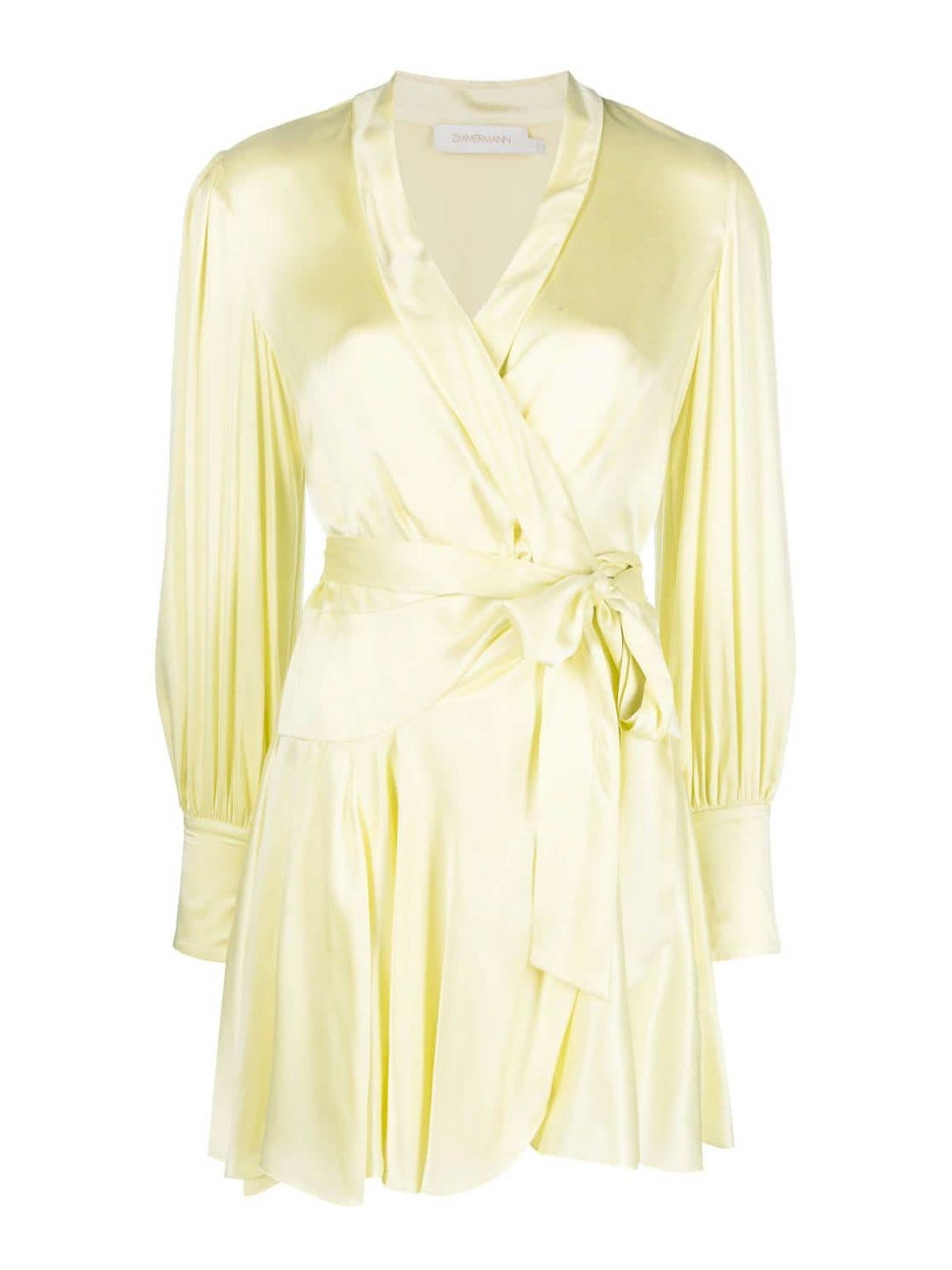 Shop Zimmermann Wrap Dress In Yellow