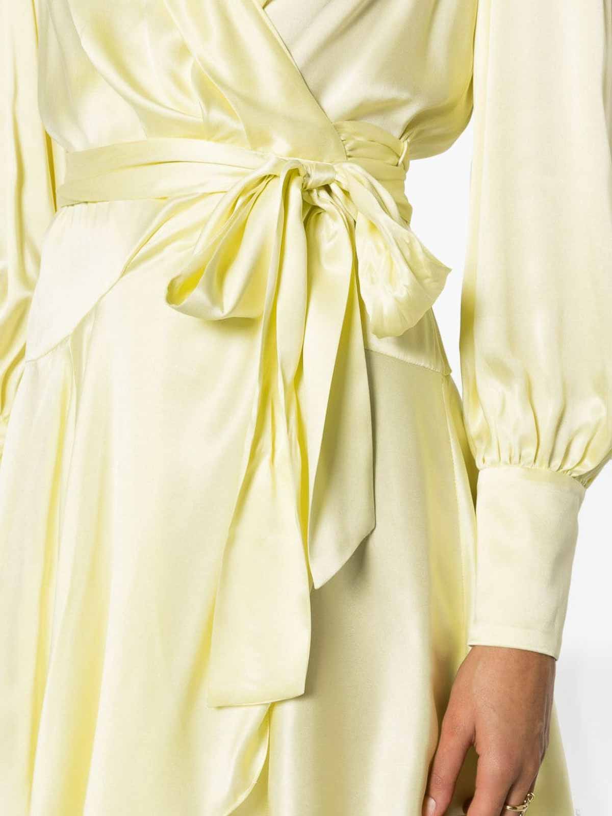 Shop Zimmermann Wrap Dress In Yellow