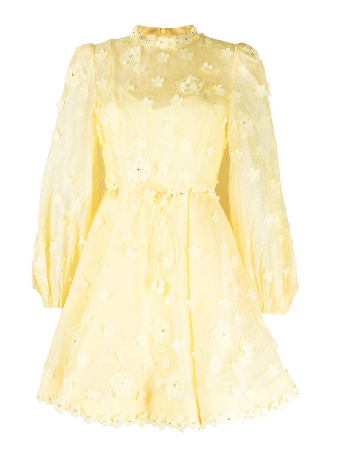 Shop Zimmermann Floral Dress In Yellow