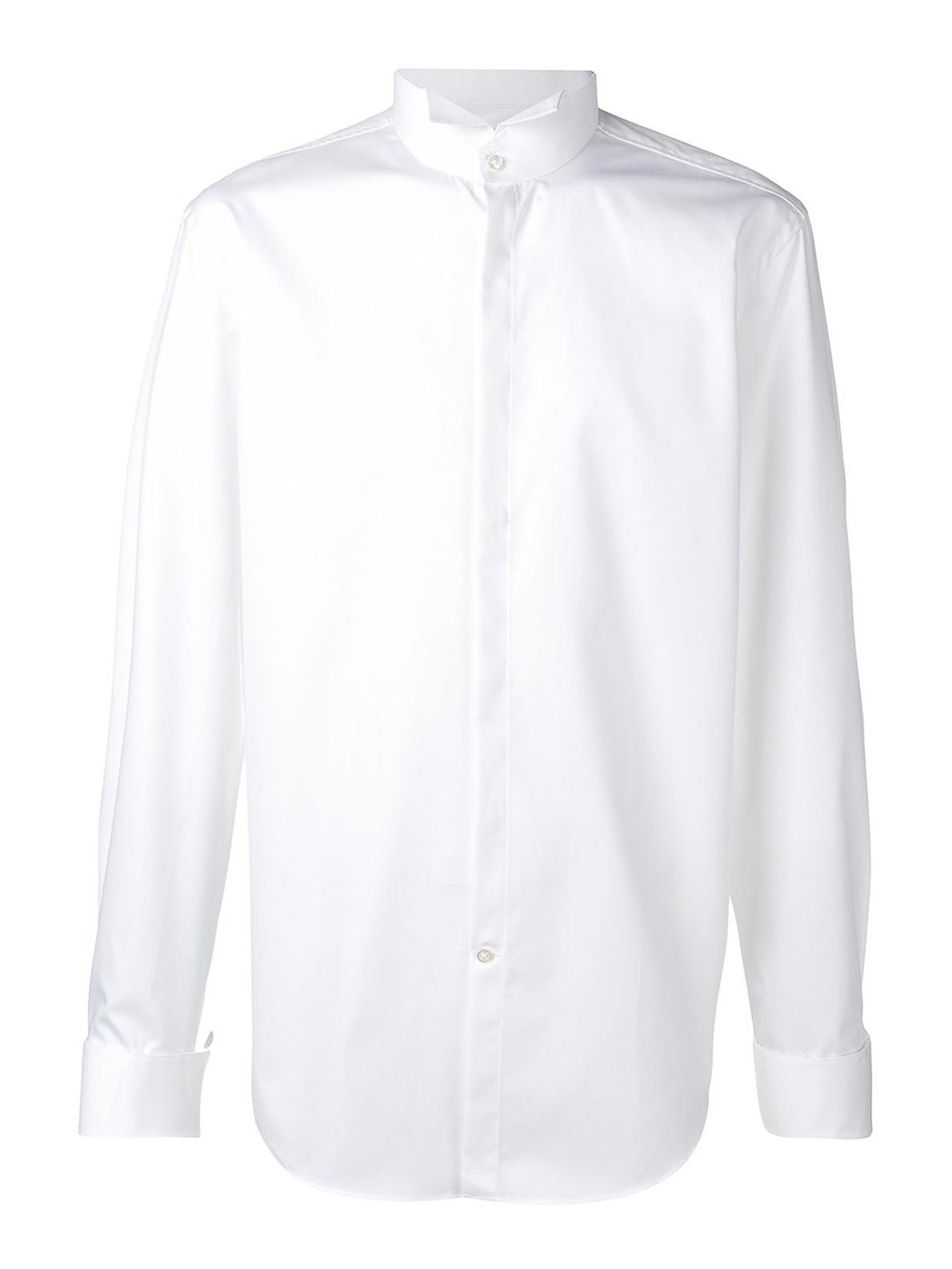 Hugo Boss Straight-cut Cotton Shirt In White