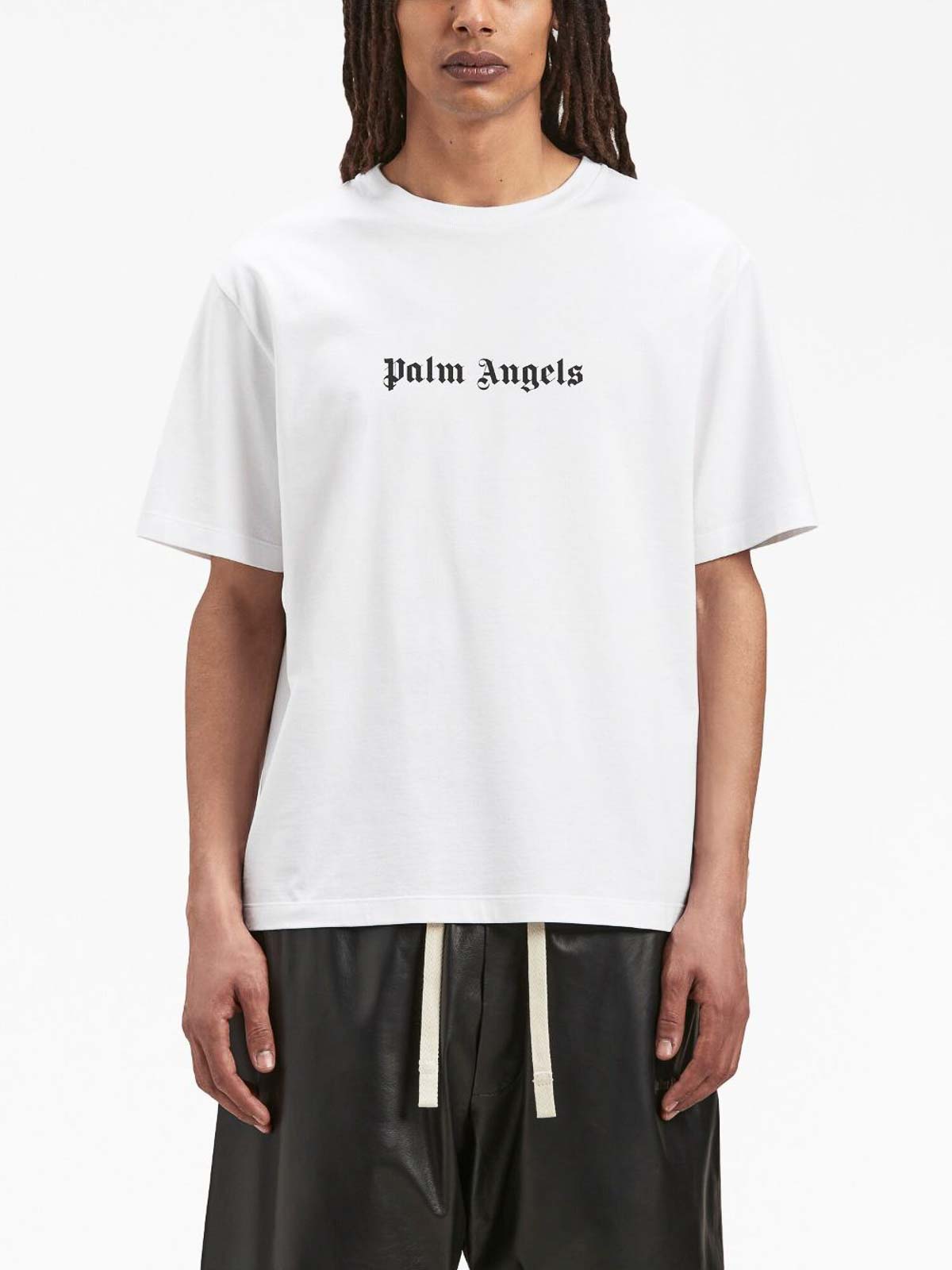 Shop Palm Angels Camiseta - Blanco In White