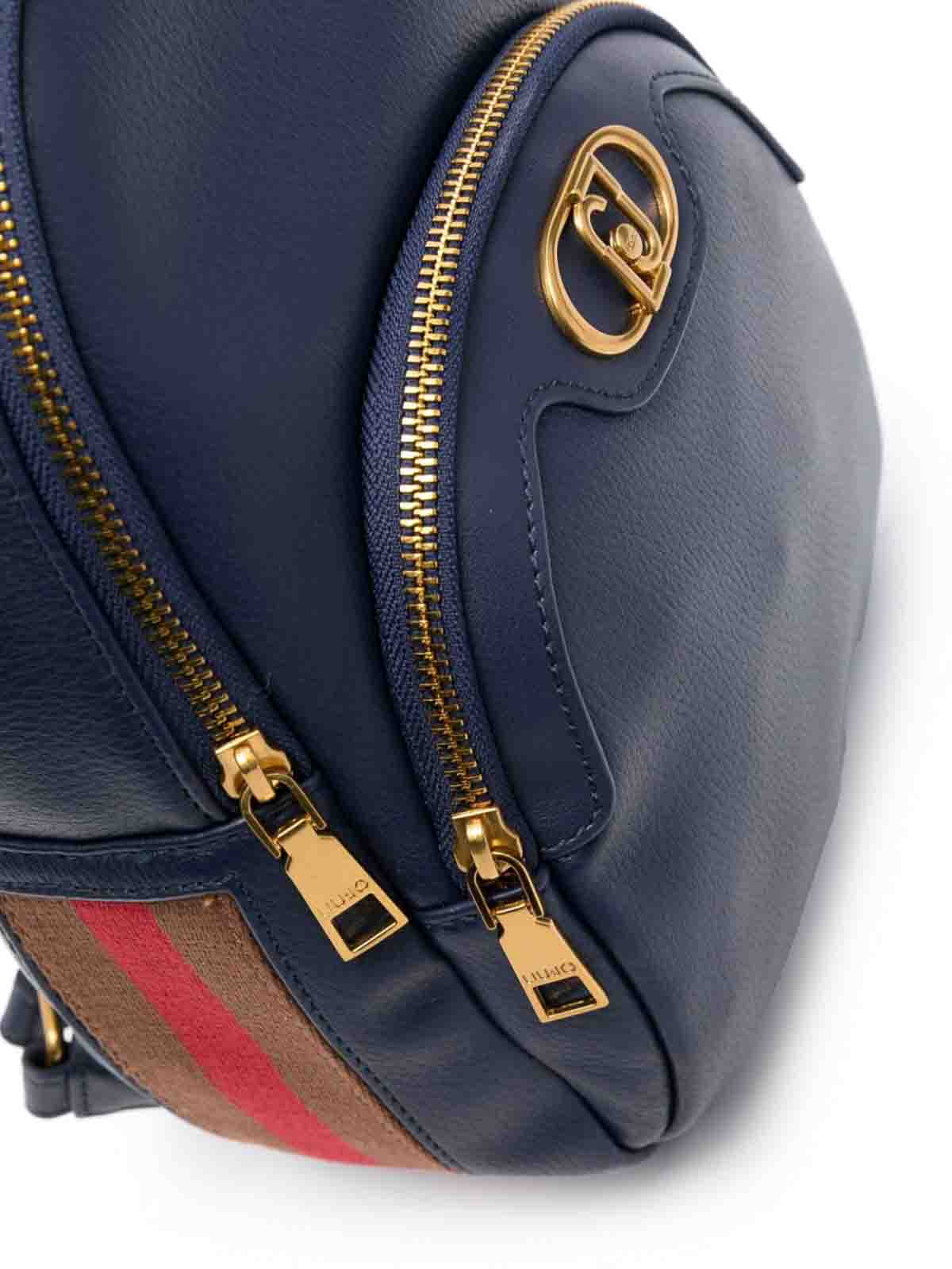 Shop Liu •jo Backpack With Logo In Blue