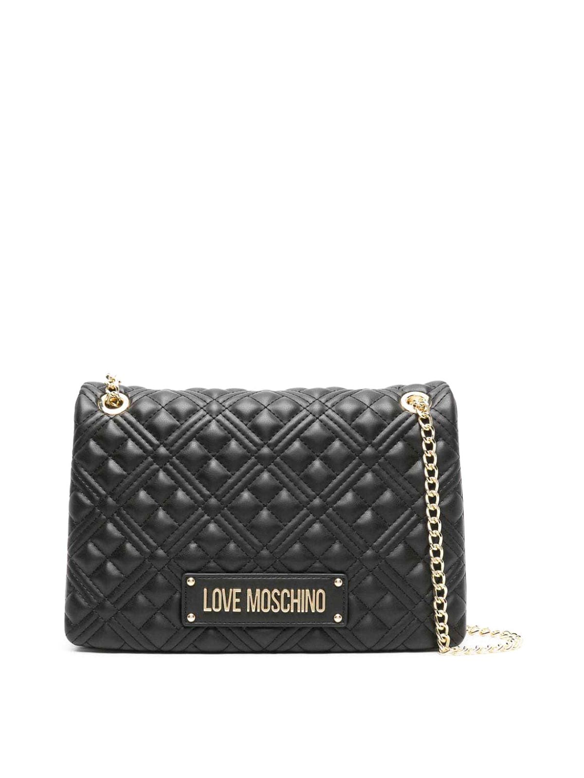 Shop Love Moschino Padded Bag In Black