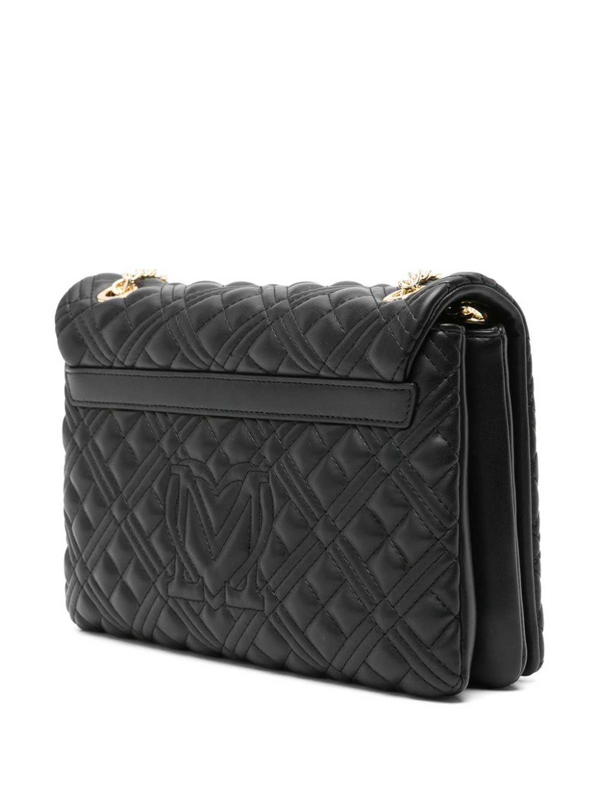 Shop Love Moschino Padded Bag In Black