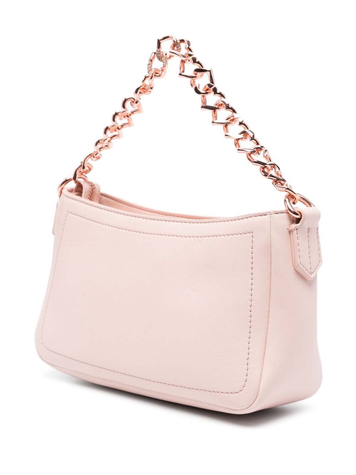 Shop Love Moschino Bag With Logo In Nude & Neutrals