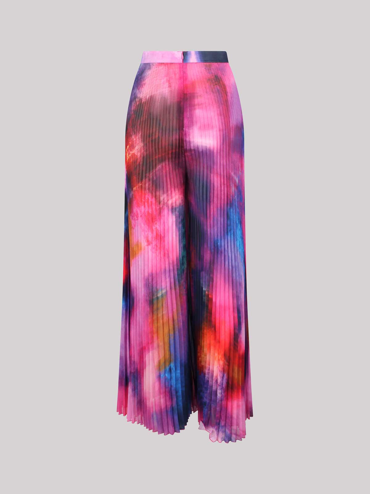 Shop L'idée Woman Wide Leg Trousers With Pleats In Multicolour