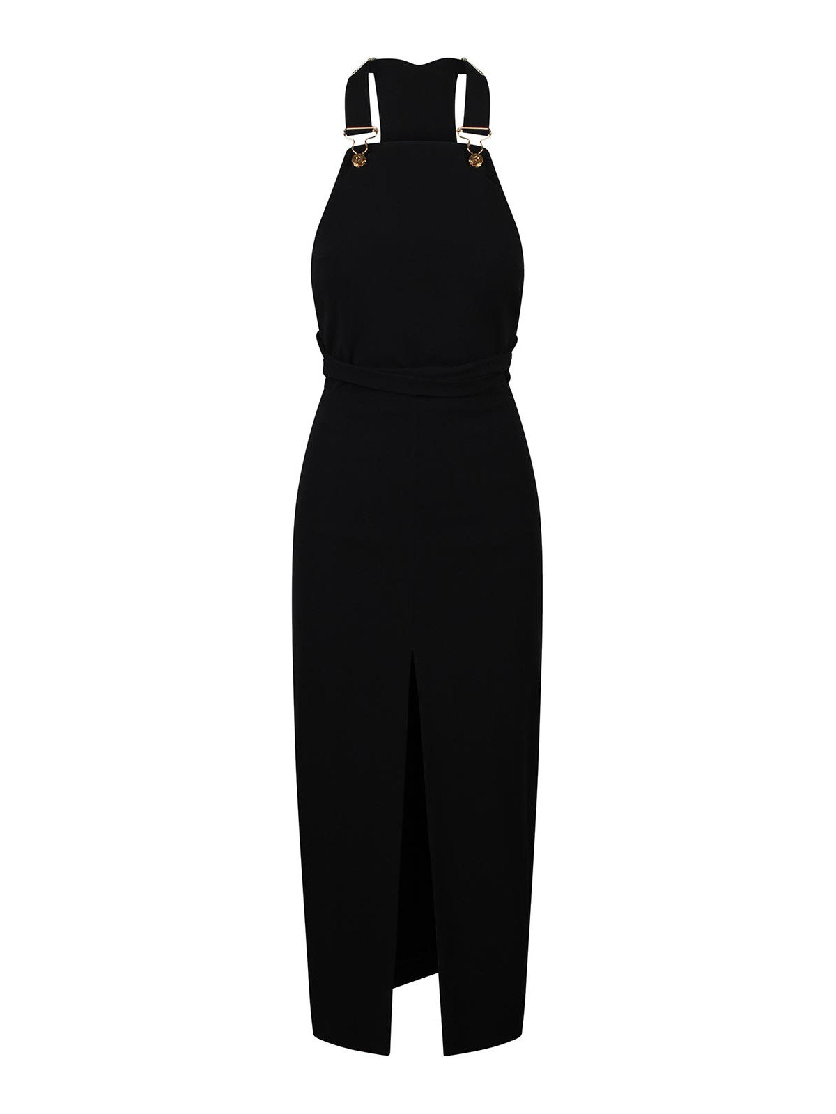 Shop Patou Dress With Slit In Negro