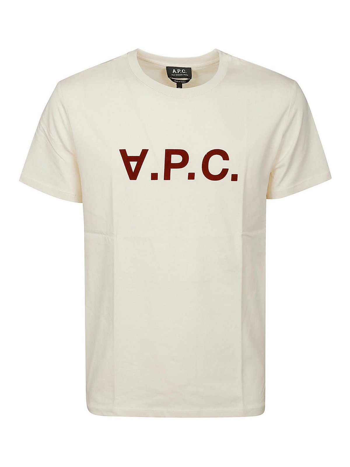 Shop Apc T-shirt Vpc Color H In Cream