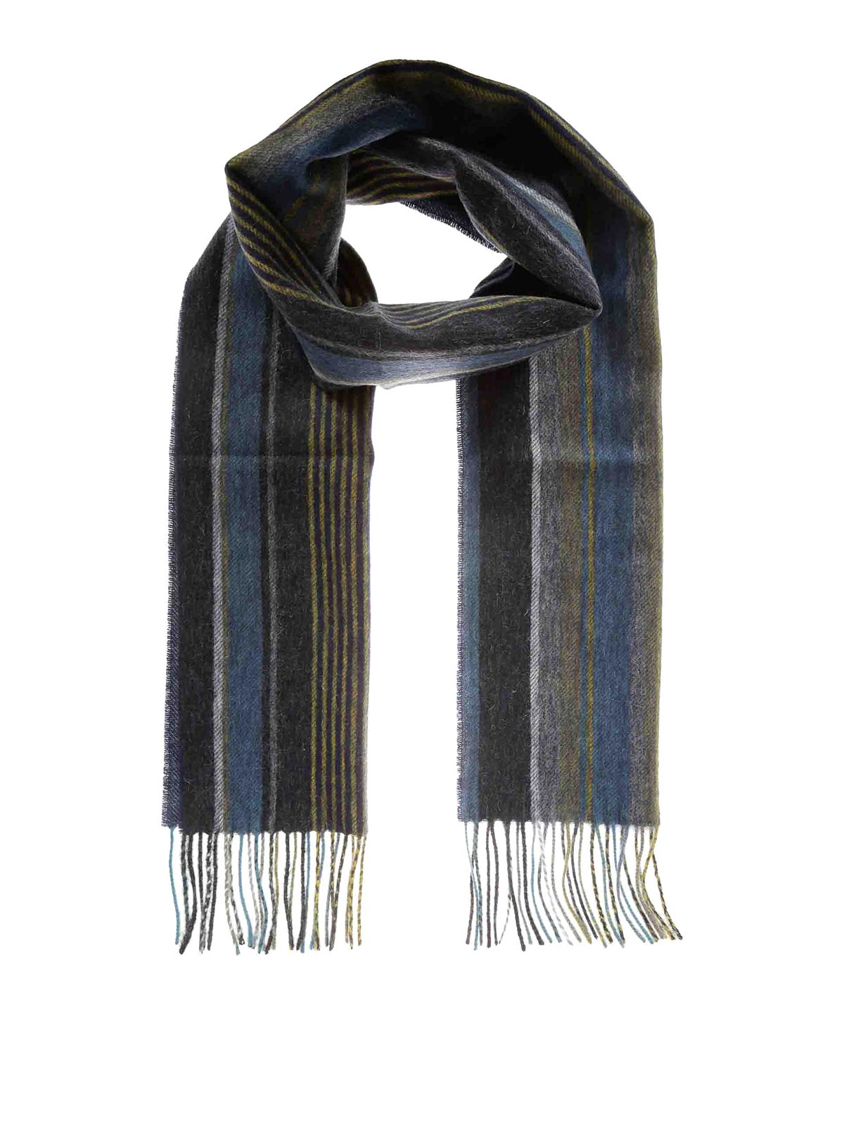 Paul Smith Scarf Ps Trent Stripe In Green
