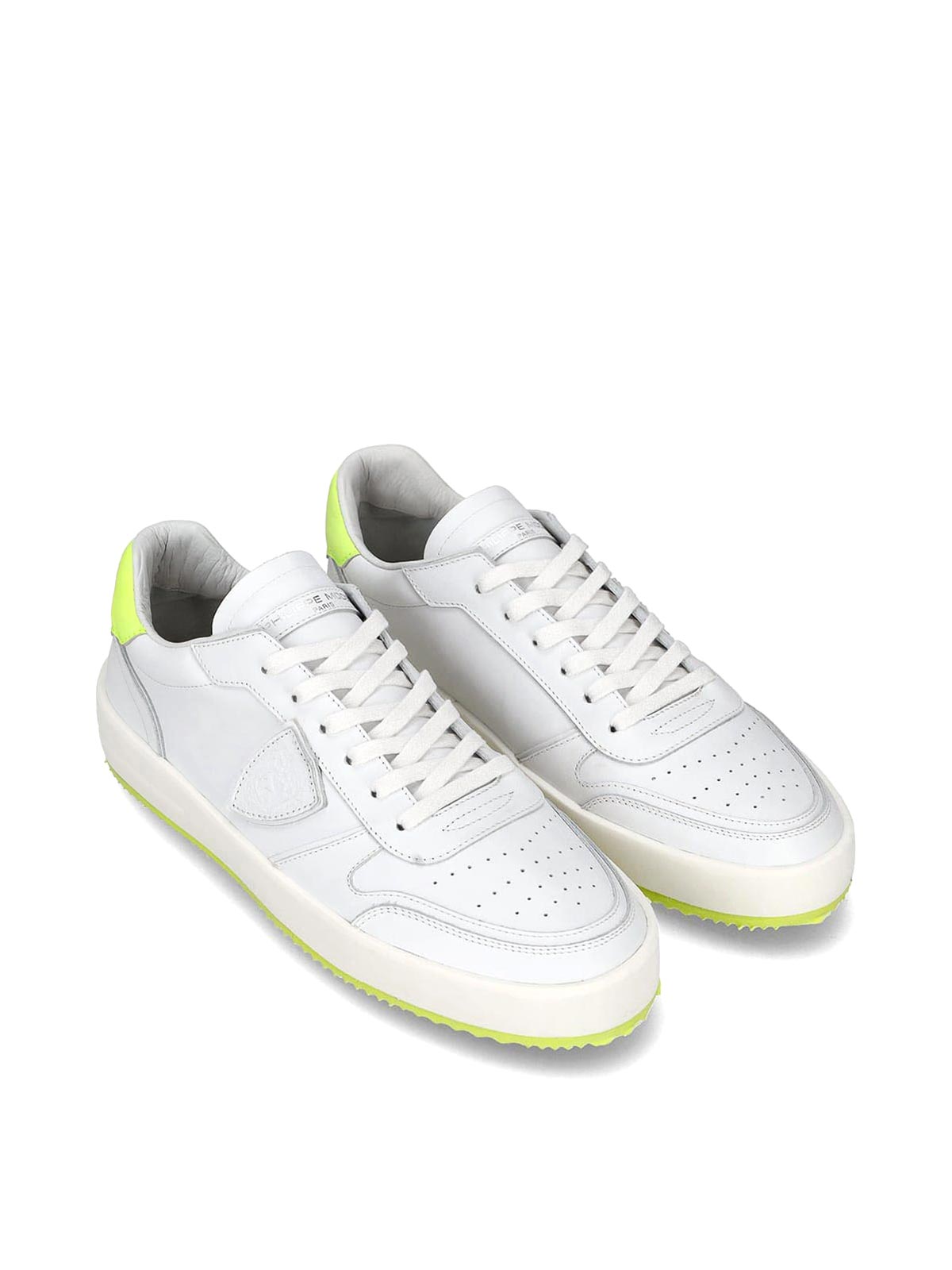 Shop Philippe Model Leather Sneakers In White