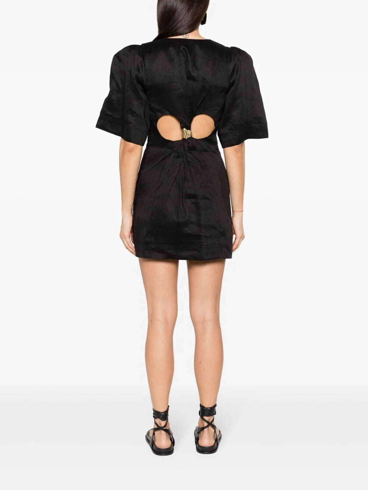 Shop Aje Hunter Twisted Mini Dress In Black