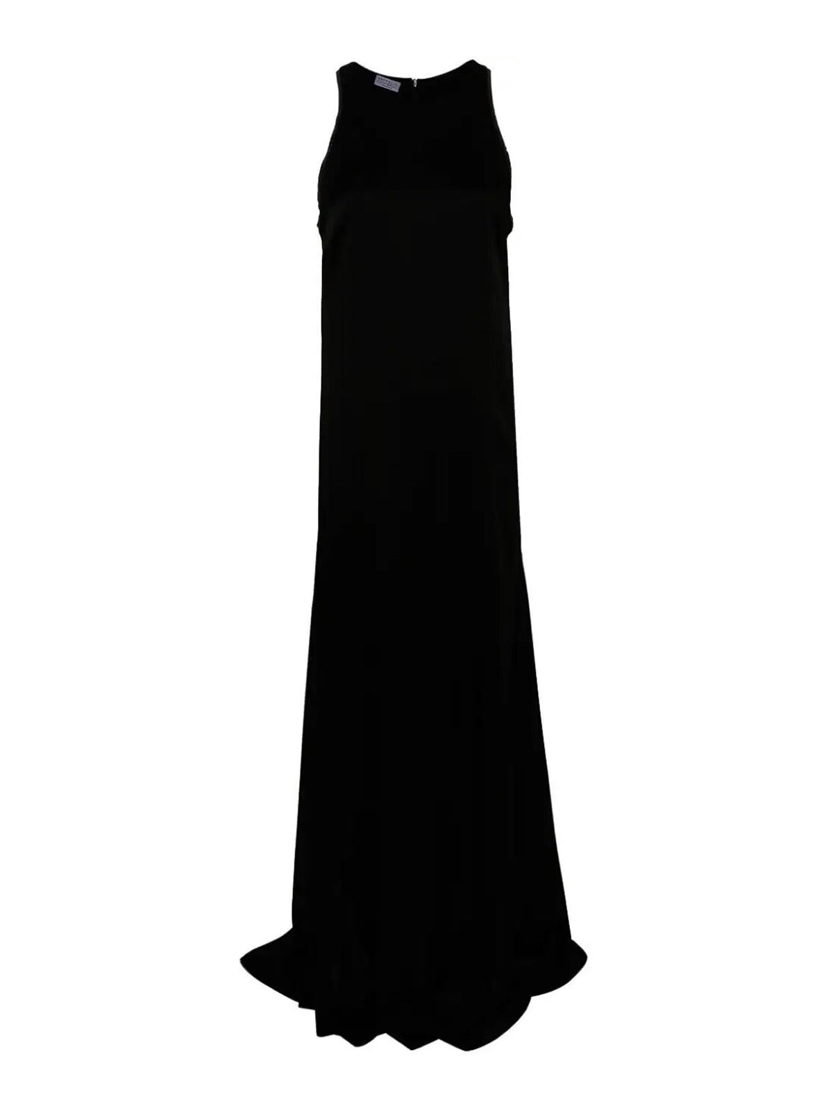 Shop Brunello Cucinelli Gown Dress In Black