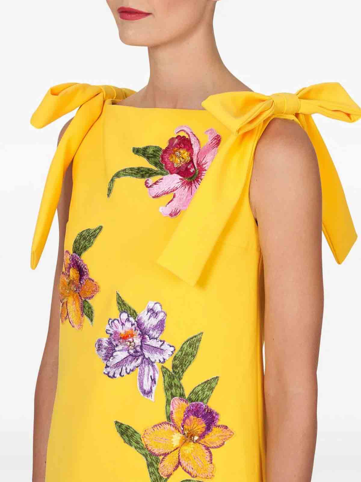 Shop Carolina Herrera Vestido Corto - Amarillo In Yellow