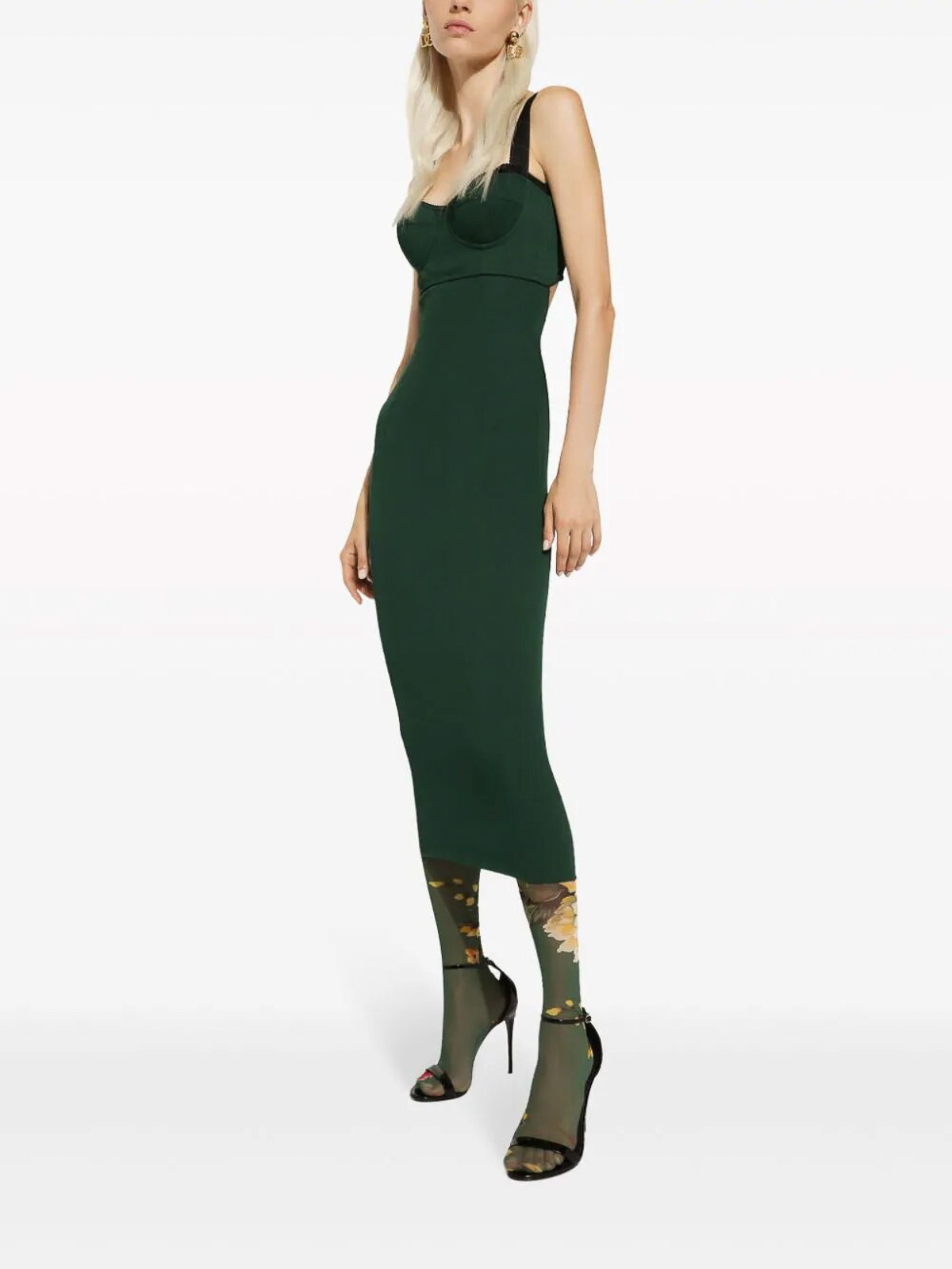 Shop Dolce & Gabbana Vestido Midi - Verde In Green