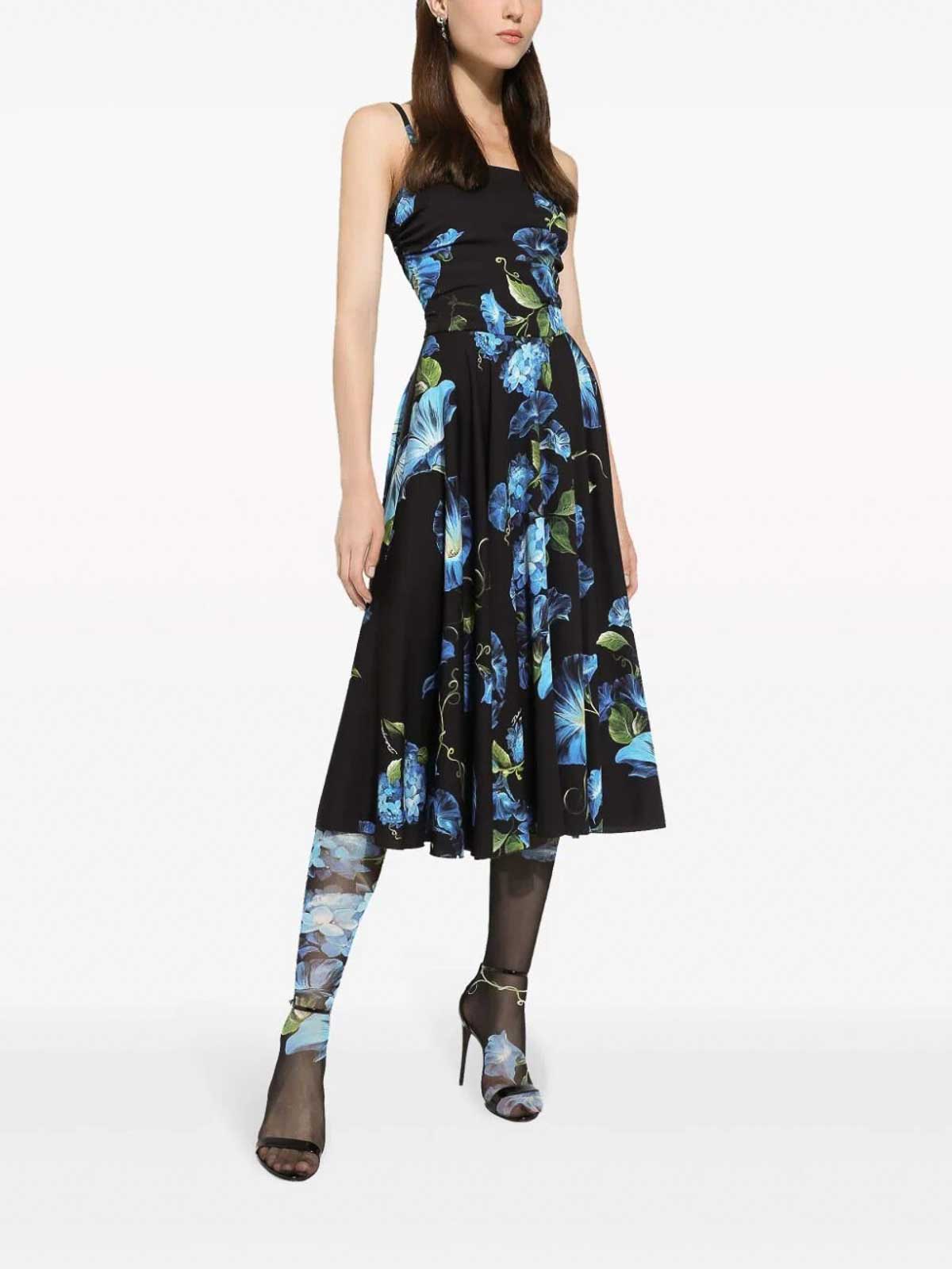 Shop Dolce & Gabbana Bluebells Print Dress