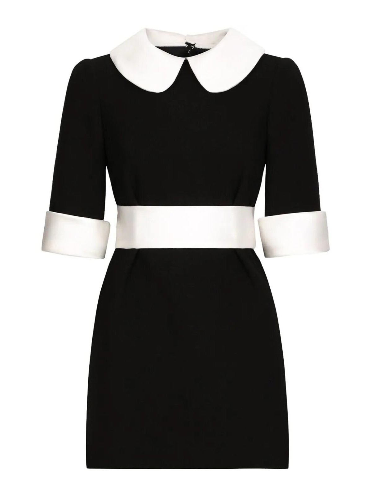 Shop Dolce & Gabbana Short Sleeve Dress In Black