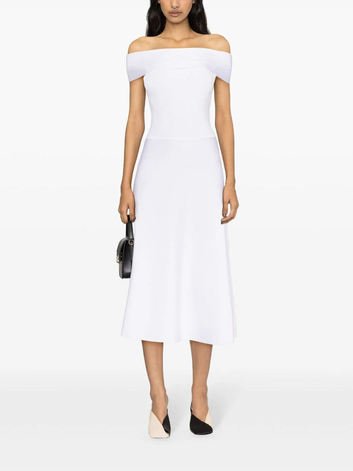 Shop Fabiana Filippi Off  The Shoulder A Line Dress In White
