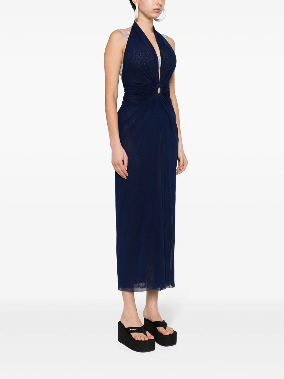 Shop Fisico Backless Dress In Blue
