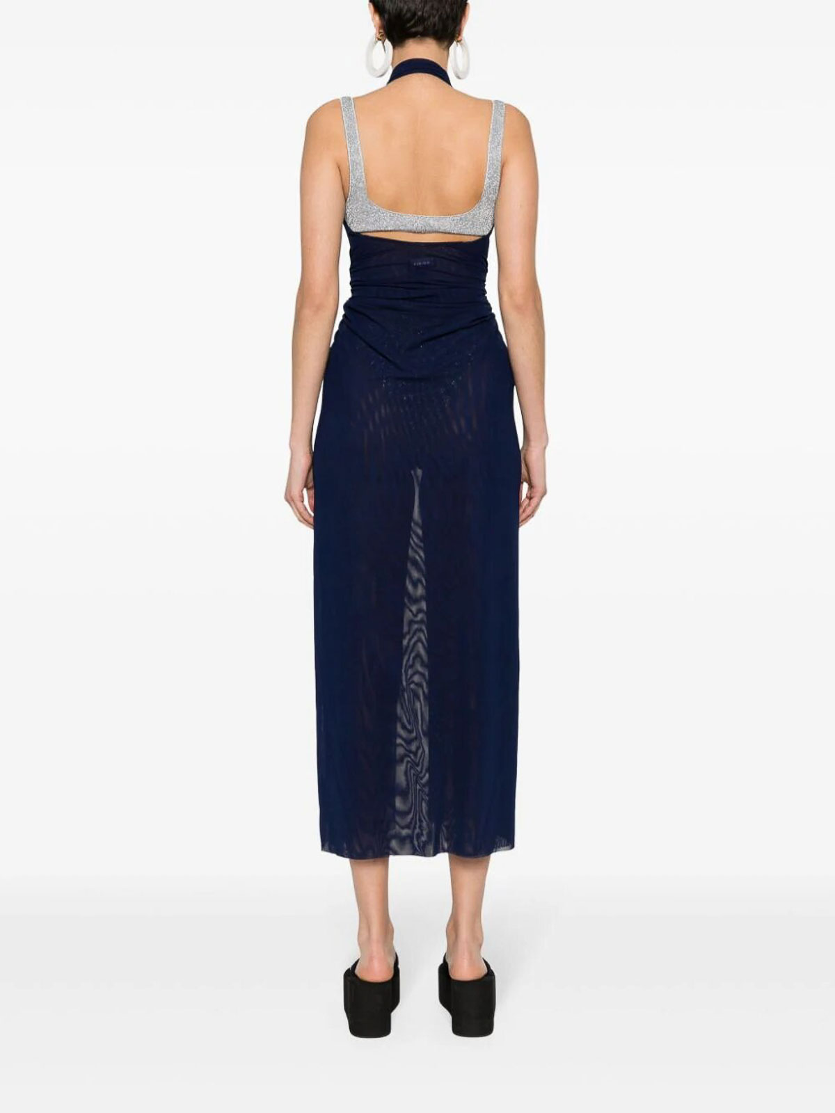 Shop Fisico Backless Dress In Blue