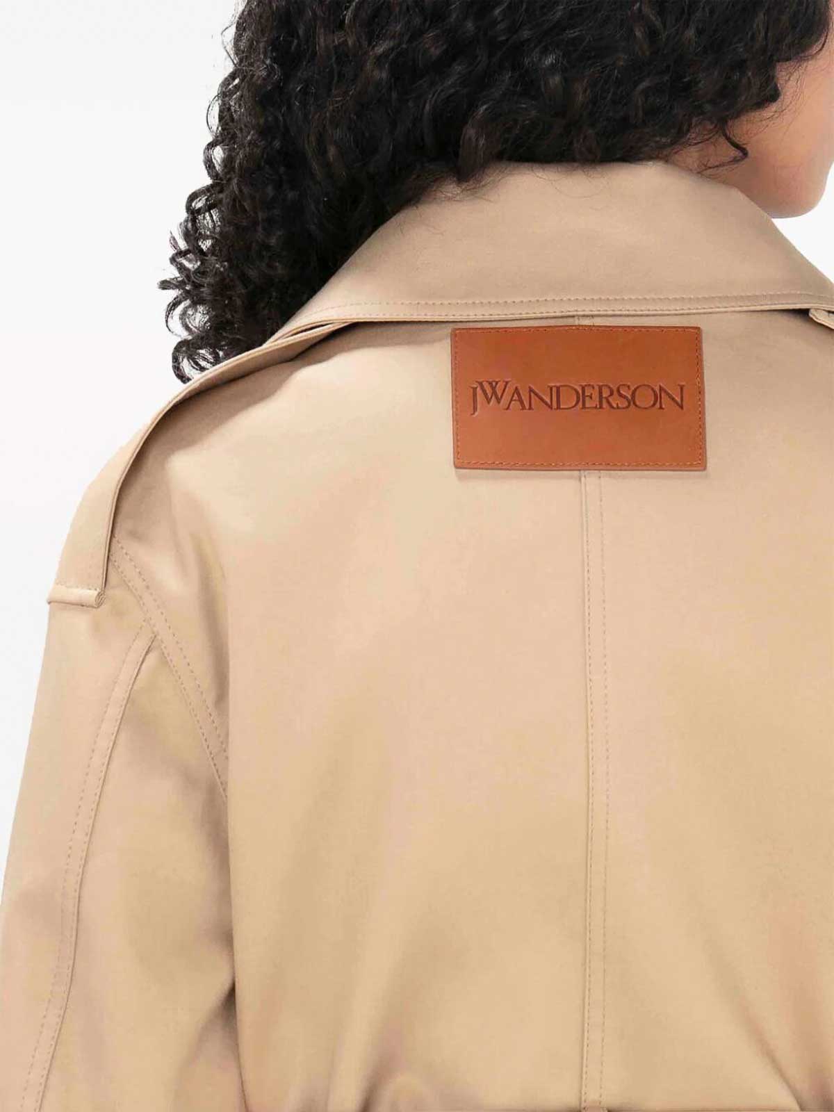 Shop Jw Anderson Trench Cropped In Beige