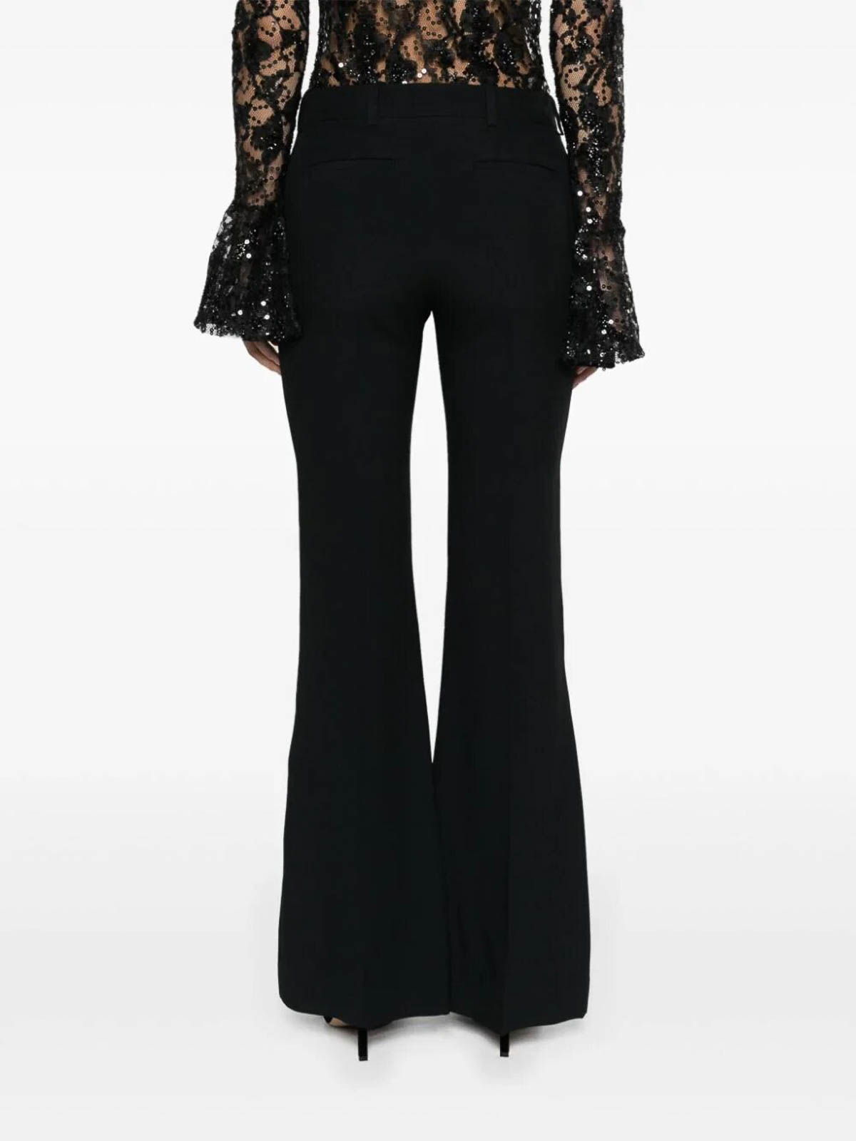 Shop Nina Ricci Tailore Flare Trousers In Black
