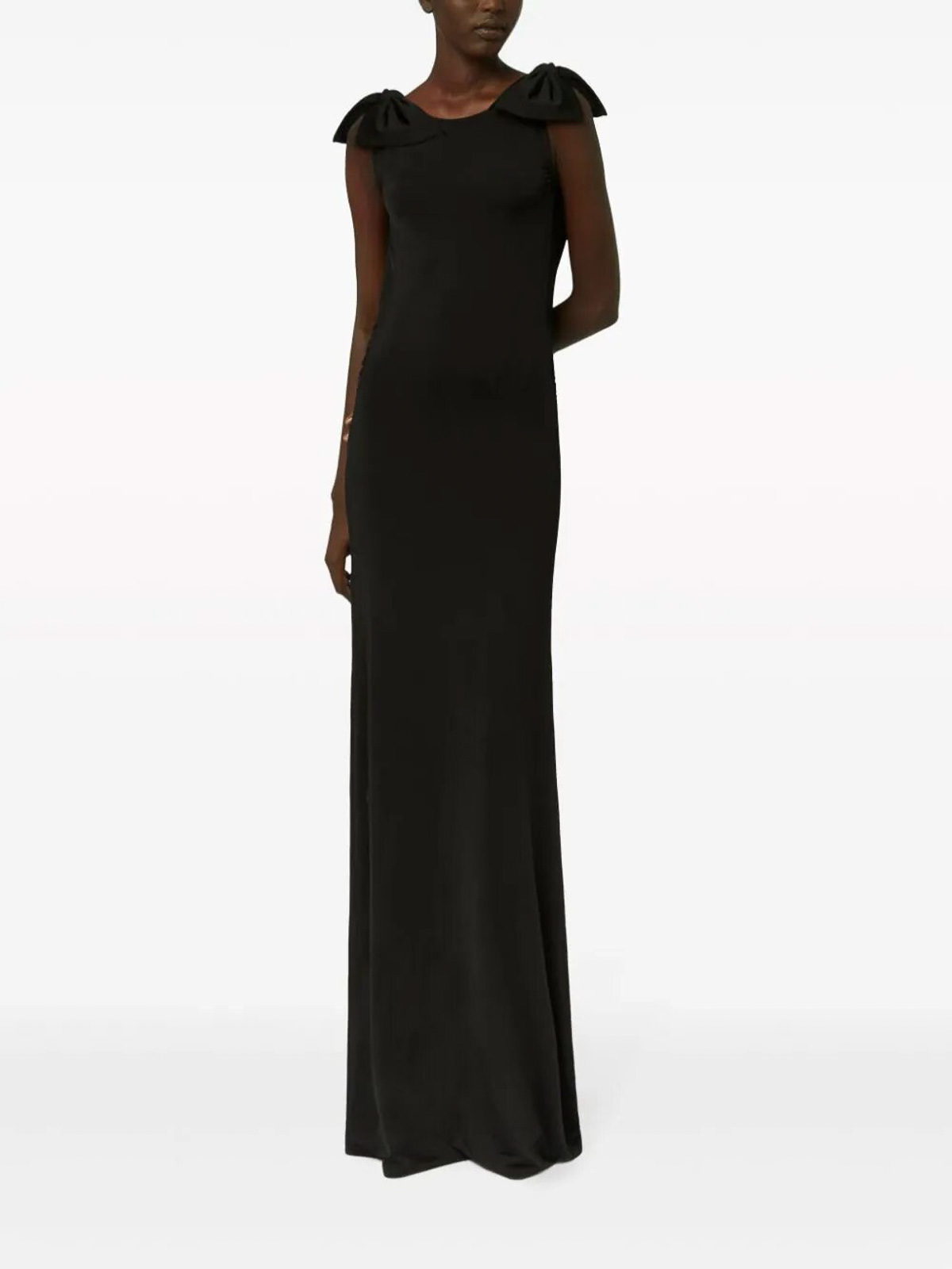 sachin and babi light blue dress High Slit Backless Red Satin Long Sexy Prom Dress main image 1
