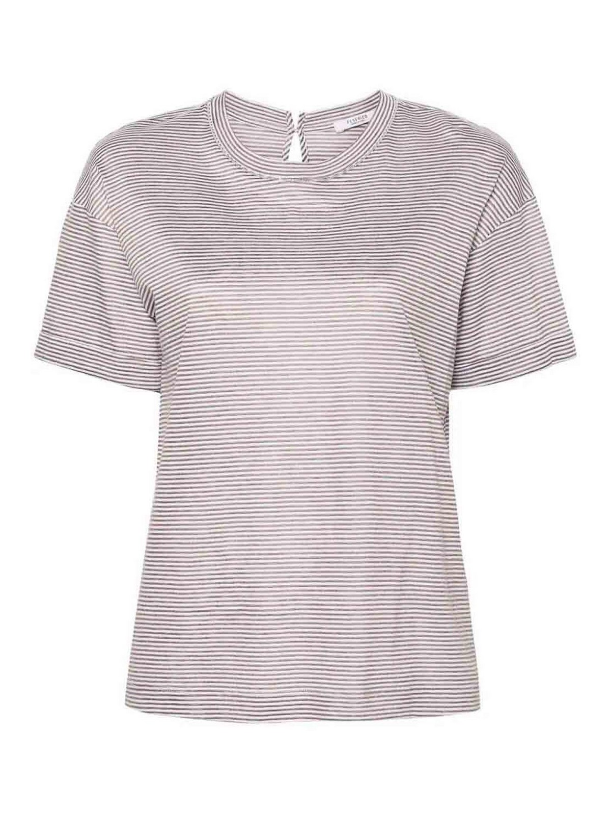 Shop Peserico Striped Tee In White