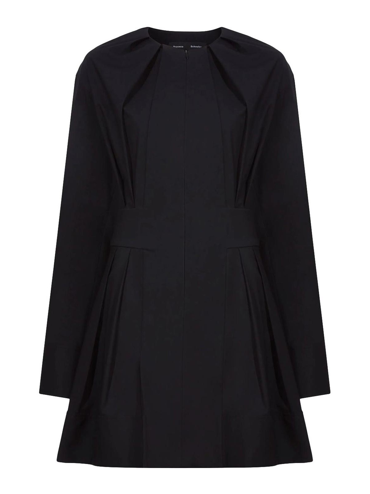 Shop Proenza Schouler Eileen Dress In Eco Poplin In Black