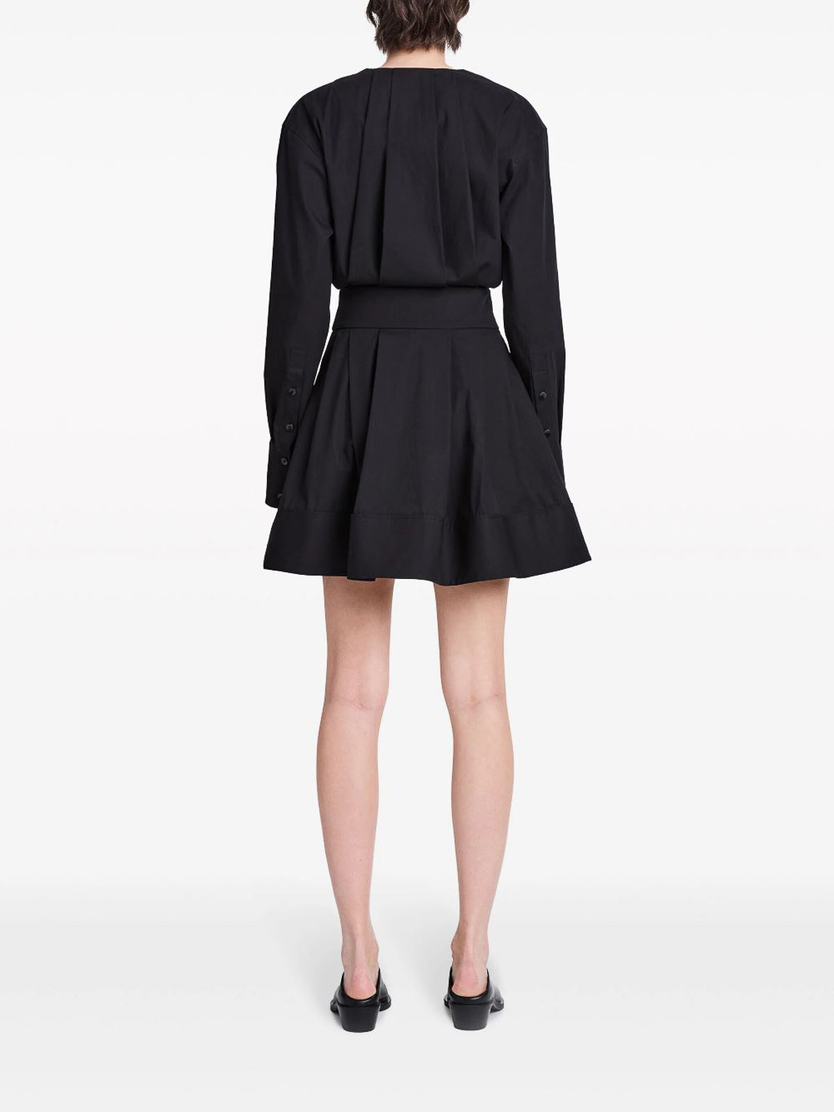 Shop Proenza Schouler Eileen Dress In Eco Poplin In Black