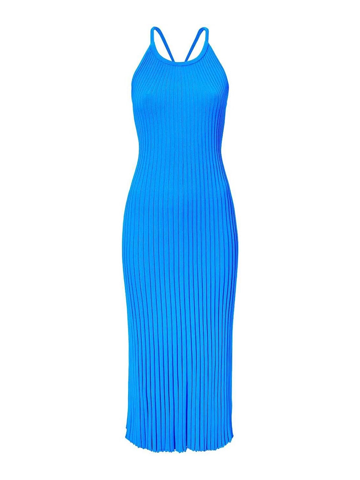 proenza schouler blue dress Proenza Schouler Women's Amaya Silk Twill Midi-Shirtdress - Cobalt Multi main image 1