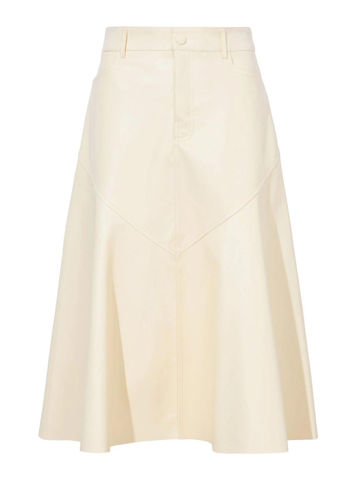 Shop Proenza Schouler Jesse Skirt In Faux Leather In White