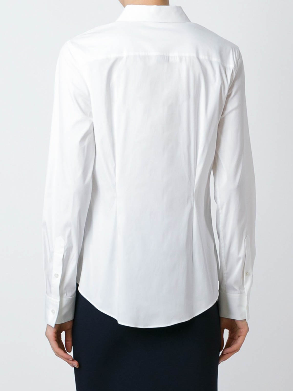Shop Theory Long Sleeve Shirt In White