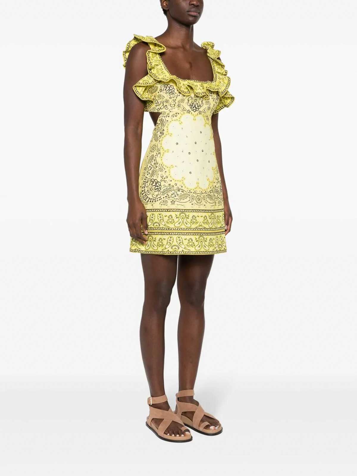 Shop Zimmermann Matchmaker Frilled Mini In Yellow