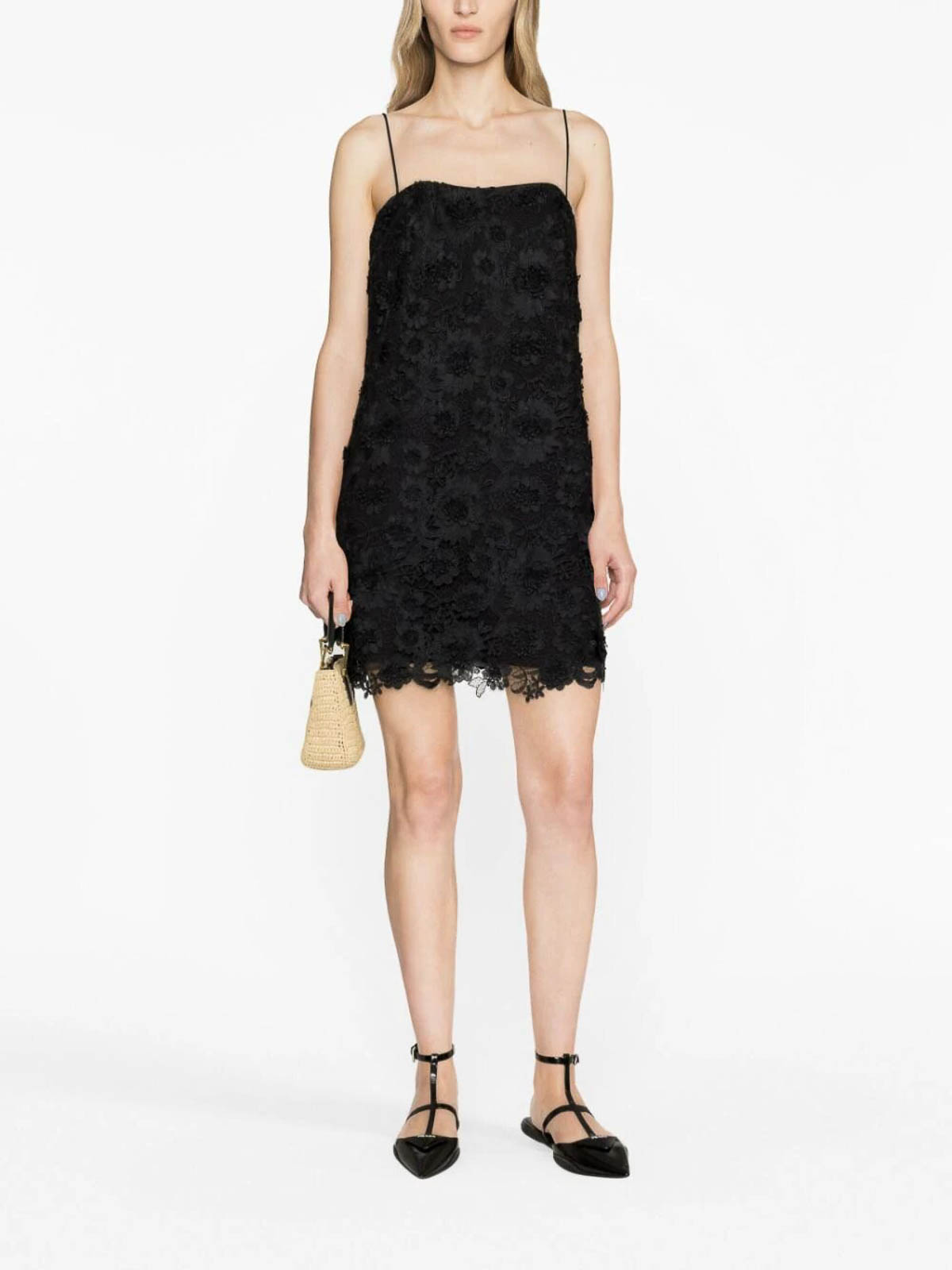 Zimmermann Raie Lace Flower Mini Dress - Black|7408DSS232BLK
