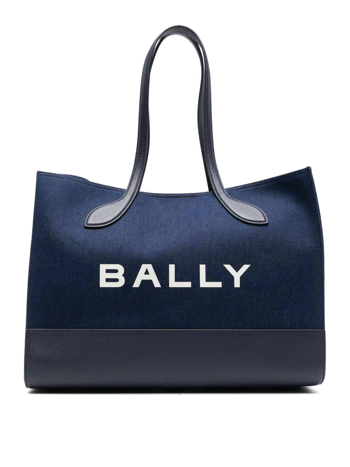 Shop Bally Tote Bag In Dark Wash