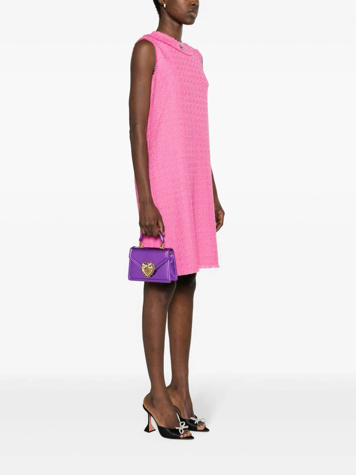 Shop Dolce & Gabbana Mini Devotion Bag In Purple