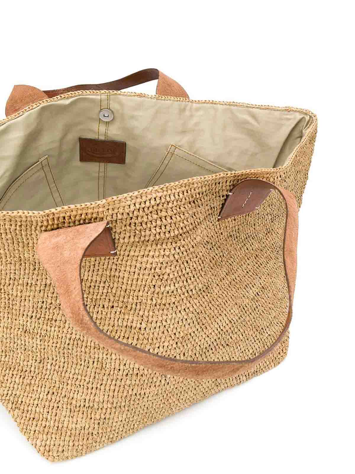 Shop Ibeliv Rafia Bag In Brown